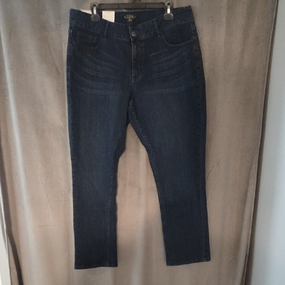 NWT Size 16p Riders by Lee Women's Dark Blue Boyfriend Jeans
